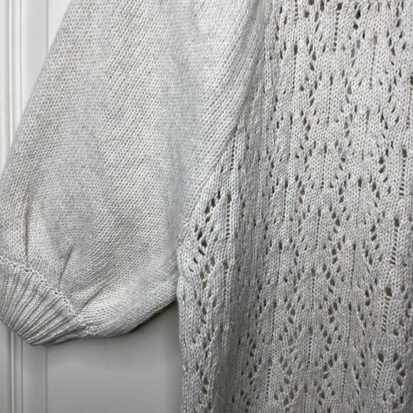 BB Dakota Steve Madden Come Here Soften Puff Sleeve Sweater Oatmeal Size XS - Picture 5 of 12